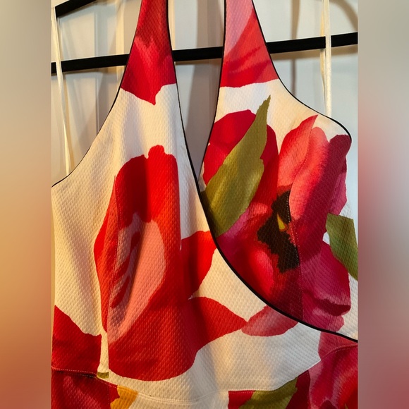 DAVID MEISTER Floral Halter Cocktail Dress - Picture 5 of 8